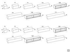 Hängeoberschrank Royal - Modelle & Maße cm T.35 cm (Dreh- und Klappentüren)