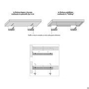 Verschiedene Verarbeitungen des großen Regalbodens wandhängende Version für das Wohnzimmer Plan