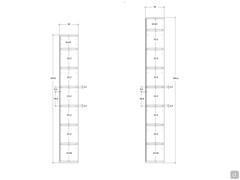 Hochschrank Lounge mit offenen Fächern Lounge - Schema der Ablagen