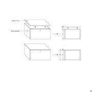 Basisunterschrank mit Drehtüren - komplett mit Abdecktop in gleicher Farbetinta cm t.1,4