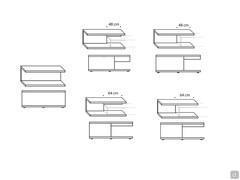 Offener Grundriss cm 128 - Breite für Sockelnische verfügbar cm 48 oder 64 