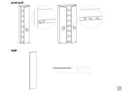 Wohnwand Lounge - Push-Pull Öffnung-System oder mit Gap-Griffmulde