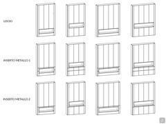 Wohnwandschrank mit offenem Fach  Lounge - Typologie der Vorderseite