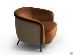 Bailey armchair upholstered in two-tone velvet