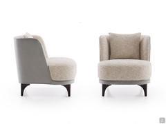 The Amanda armchair from the side and front