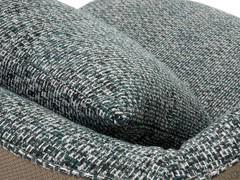 Detail of the back cushion and shell interior in Tadao 08 fabric with melange texture