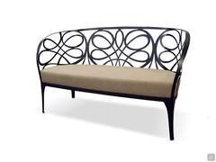 Iron sofa with upholstered fabric seat Noè by Cantori