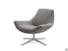 Agata swivel armchair with low back and chromed metal spoke base (spoke base not available, see picture at bottom of gallery to view new model)