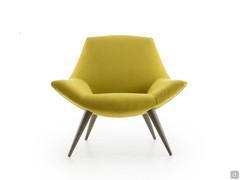 View from the front of Agata Lounge chair with low back