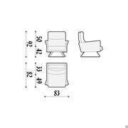 Maude armchair - technical scheme