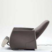 Dalia two-tone armchair with side magazine pocket