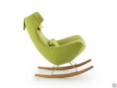 Olivia wingback rocking armchair - side view