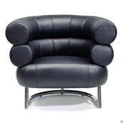 Bibendum armchair created by Eileen Gray with leather cover