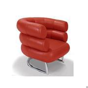 Bibendum armchair created by Eileen Gray with leather cover