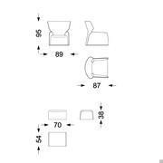 Armchair Ilary, dimensions