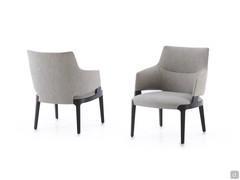 Pair of Velis high-backed armchairs, upholstered in Smack fabric