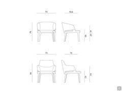 Velis armchair - dimensions standard armchair and high-backed armchair