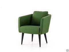 Armchair Rubina upholstered in greenish fabric