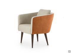 Armchair Rubina made two-tone and bimaterial