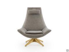 Agata armchair with light grey Audrey fabric