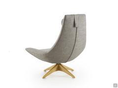 Back view of Agata armchair with high back