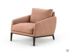 Medea low lounge armchair with feather cushions for high relax and pleasant comfort