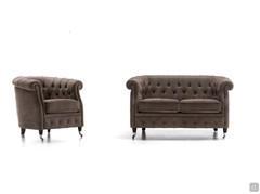 Isadora chesterfield and amchair sofa ideal for vining rooms and contract areas