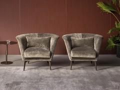 Lovy modern bergère armchair by Bonaldo, also available with a low backrest