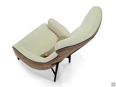 Top view of the Laurel Bergere armchair without headrest