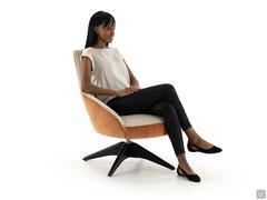 Example of the seat and proportions of the chair Ingrid with medium backrest