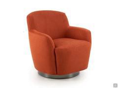 Yoko 50s swivel armchair with a compact style