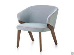 Lounge armchair Matilde with fabric/thread constrast