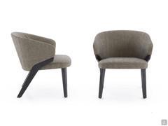 Front and side view of the Matilde lounge chair