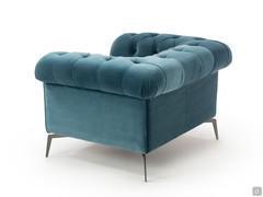 Back view of Bellagio button tufted armchair