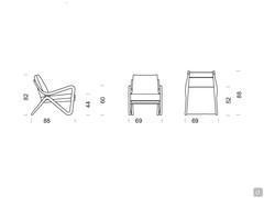 Jody armchair - measurements