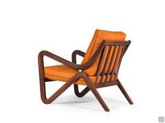 Jody armchair with solid-wood structure