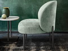 Modern armchair with metal legs Rakel upholstered in fabric