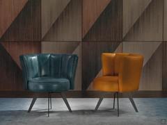 Set of Petra armchairs in Ghost and Tuscania leather