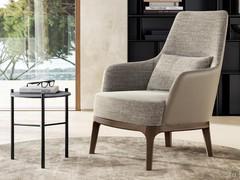 Two-tone armchair with arms Michela ideal to pair with chair and stool from the same collection to create coordinated environments