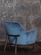 Lynn armchair in velvet and wood