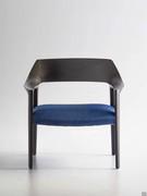 Wooden armchair with upholstered seat Scheggia and solid ash frame