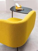 Armchair with built-in coffee table Fortune with wraparound backrest