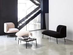 Armchair Fortune without a coffee table combined with the ottoman and chaise longue from the same collection