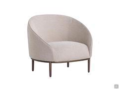 Yoisho armchair upholstered in fabric, also available with velvet, leatherette or leather cover