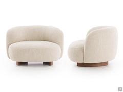 Front and side view of the Aralia armchair