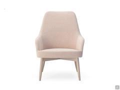 Sophos armchair with high back and four wooden legs