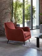 Comfortable armchair with armrests Jolie upholstered in microfiber