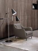 Comfortable armchair with armrests Jolie upholstered in leather