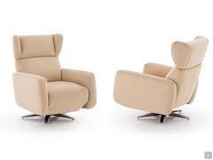 Three-quarter view of Iris armchair