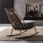 Aurora modern metal rocking armchair by Cantori